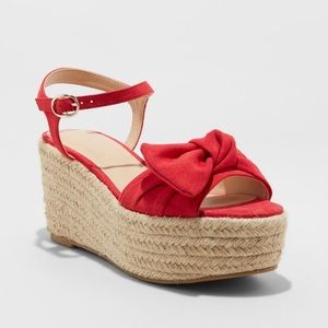 Women's Happy Bow Espadrille Wedges